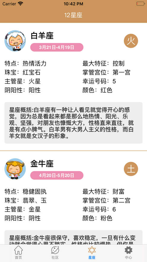 星座测算社区
